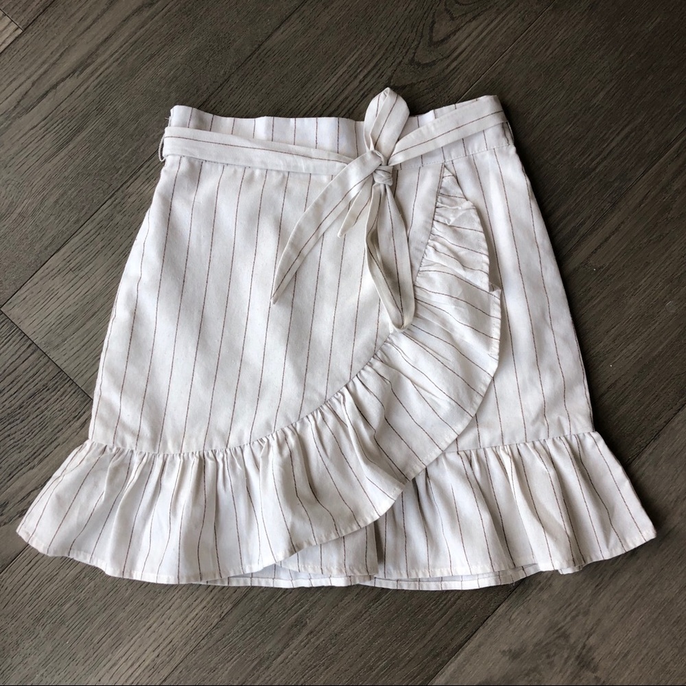 White striped skirt